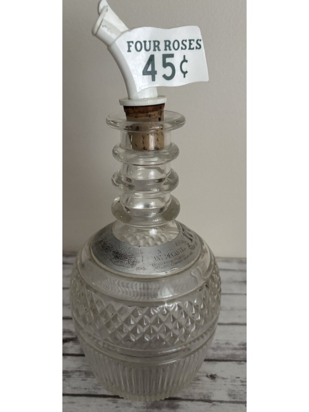 Beautiful Tiffany & Co. Seagrams 1776 Vintage Crystal Decanter‎